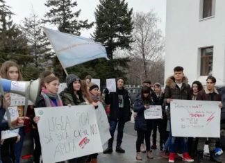 Un nou protest la Constanța: Zeci de elevi au cerut în stradă reducere pentru transport