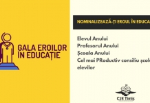 În căutarea oamenilor care inspiră. Elevii din Timiș organizează prima ediție a Galei Eroilor din Educație