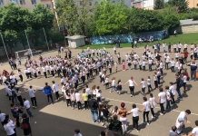 Imagini din curtea școlii. Cum au amenajat elevii de clasa a IV-a spațiul verde la o școală din Vaslui