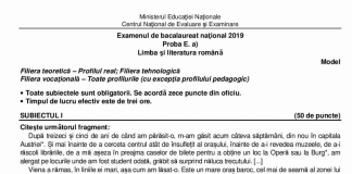 Bacalaureat 2019. Limba și literatura română, prima probă scrisă la BAC. Ce subiecte au fost în 2018. Modele de subiecte