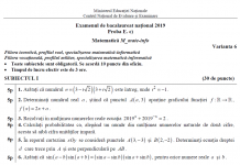Profesor de matematică, despre subiectele de la BAC: ”Un elev mediu trebuie să ia 8 – 8.50 fără să se obosească prea tare”