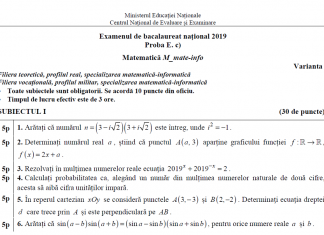 Profesor de matematică, despre subiectele de la BAC: ”Un elev mediu trebuie să ia 8 – 8.50 fără să se obosească prea tare”