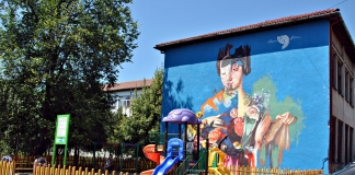 Școli pictate de artiștii urbani, la Sibiu și Târgu Jiu. Cum arată și ce mesaje se află în spatele unor lucrări FOTO