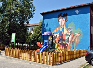 Școli pictate de artiștii urbani, la Sibiu și Târgu Jiu. Cum arată și ce mesaje se află în spatele unor lucrări FOTO