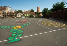 Jocuri Playform, în curtea școlii. Un proiect propus de un sibian și realizat în 12 unități de învățământ din Sibiu FOTO