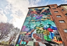 Cum au transformat artiștii urbani fațada unor școli din Bacău. Plus, o impresionantă pictură murală, ”tradusă în limbajul Braille” FOTO