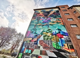 Cum au transformat artiștii urbani fațada unor școli din Bacău. Plus, o impresionantă pictură murală, ”tradusă în limbajul Braille” FOTO