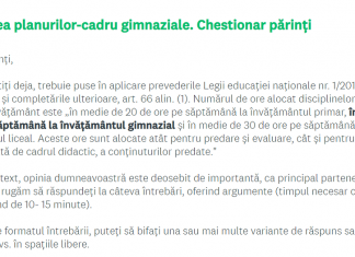 Reducerea numărului de ore. Părinții și profesorii, întrebați ce discipline ar trebui tăiate de la gimnaziu. MEC anunță că vor fi consultați și elevii