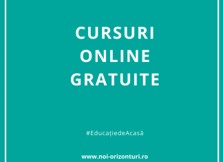 Cursuri online gratuite pentru elevi și profesori, organizate de Fundația Noi Orizonturi