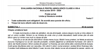 Noi teste de antrenament pentru Evaluarea Națională și Bacalaureat 2020. Au fost publicate și baremele UPDATE