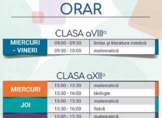 Orarul Teleșcoala din această săptămână. Cursurile televizate pentru clasele a VIII-a și a XII-a se reiau miercuri