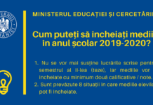Ghidul informativ al Ministerului Educației: Încheierea mediilor în anul școlar 2019-2020. Cele opt situații