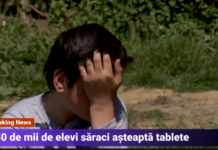 Școala pe un telefon vechi care se închide când începe ora. Vasile: ”Vreau să fim fericiți și să mergem la școală, nu să facem online”