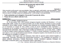 Bacalaureat 2020, etapa specială: Baremul și subiectele primite de absolvenții clasei a XII-a la Istorie