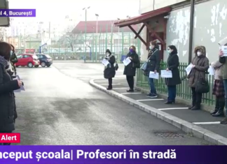 Protest al profesorilor de la Șincai față de numirea noilor directori de către ISMB: ”Inspectoratul general ne-a evacuat înaintea primarului”