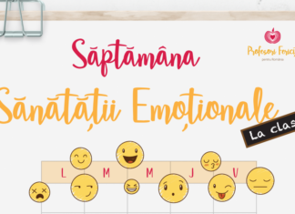 Săptămâna Sănătății Emoționale, sărbătorită în școli și grădinițe din toată țara. Fiecare zi are o temă și un challenge