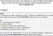 Concursul pentru directorii de școli, sesiunea specială. Subiectele pe care le-au avut de rezolvat candidații și șablonul de evaluare