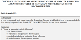 Concursul pentru directorii de școli, sesiunea specială. Subiectele pe care le-au avut de rezolvat candidații și șablonul de evaluare