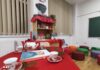 Ceainăria cu povești: Un loc special amenajat la școala din Mănăstirea Cașin, unde elevii pot citi sau participa la diverse ateliere FOTO