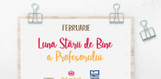 Februarie – Luna Stării de Bine a Profesorului. Un eveniment aflat la a treia ediție, cu activități online gratuite dedicate profesorilor – calendar