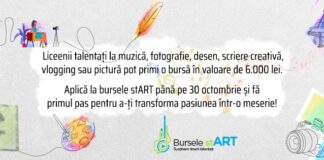 Bursele stART pentru liceenii pasionați de muzică, pictură, fotografie sau vlogging. Înscrierile se fac până pe 30 octombrie