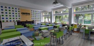 „Adoptă o clasă pentru Iaşi”. Sală de clasă, renovată și dotată de o firmă de IT într-un proiect lansat de Liceul de Informatică „Grigore Moisil”