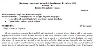 Simulare BAC 2023, Maramureș. Subiecte și bareme la Română, Matematică, Anatomie, Biologie, Logică, Fizică, Chimie, Informatică