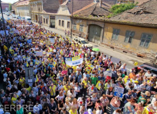 Proteste ale angajaților din educație în mai multe orașe din țară. La Sibiu, 3.000 de oameni au ieșit în stradă