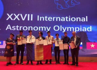 O medalie de aur, două medalii de argint şi două de bronz pentru elevii români la Olimpiada Internaţională de Astronomie 2023