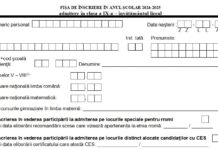 Admiterea la liceu 2024: Modelul fișei de înscriere în clasa a IX-a. Broșurile vor fi publicate pe 13 mai, conform calendarului admiterii