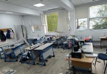 Liceul „Dimitrie Bolintineanu” din Capitală, evacuat după o explozie puternică într-un bloc alăturat: 15 săli de clasă avariate, cursurile trec în online UPDATE