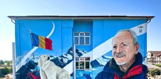 Pictură murală cu primul român care a ajuns la Polul Nord, la școala din Sascut: un proiect care transformă școala „într-un spațiu care inspiră”